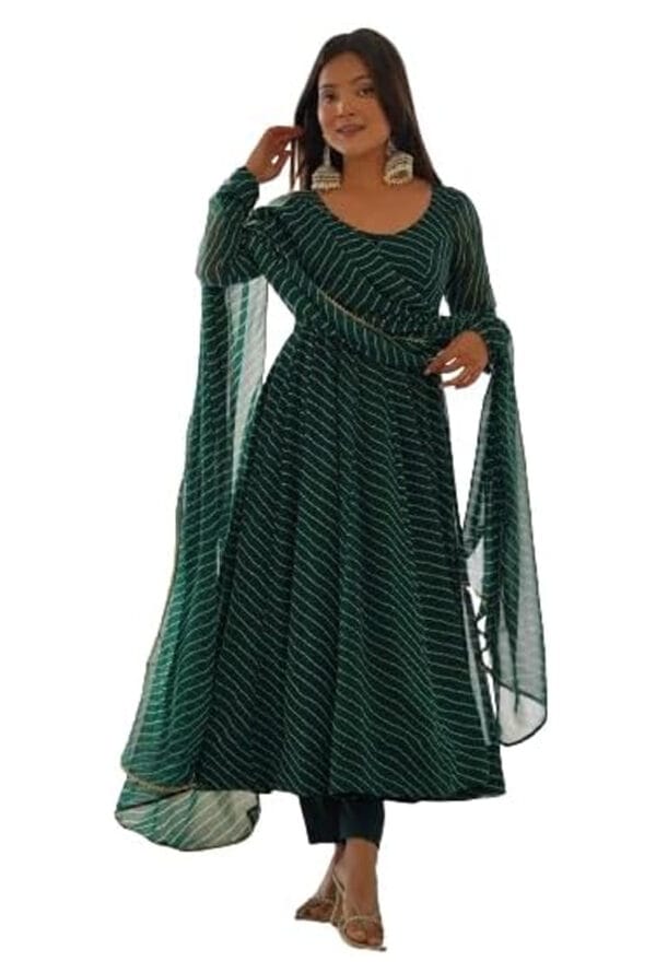 Digital Prtint Designer Gown With Duptta for Women & Girls - Image 2