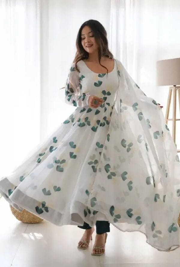 Digital Prtint Designer Gown With Duptta for Women & Girls - Image 7