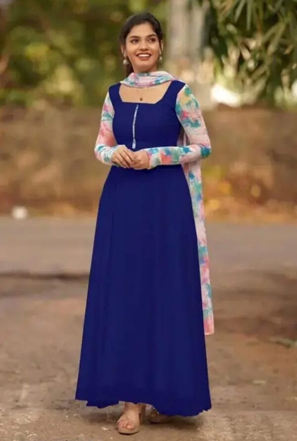 Digital Prtint Designer Gown With Duptta for Women & Girls - Image 6