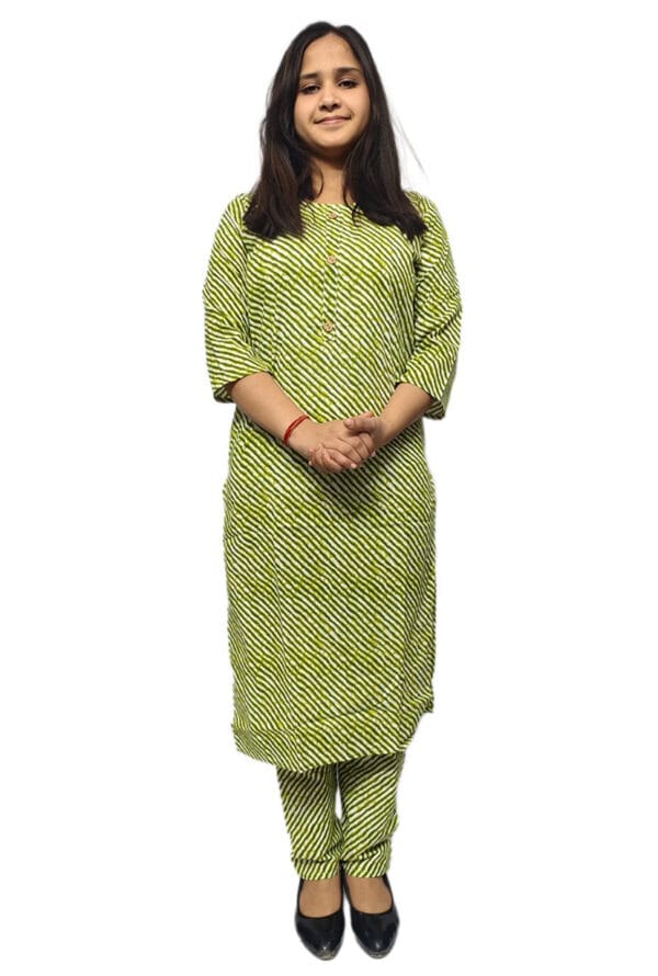 Beautiful Printed Kurti with Pant for Women's & Girls Cotton - Image 3