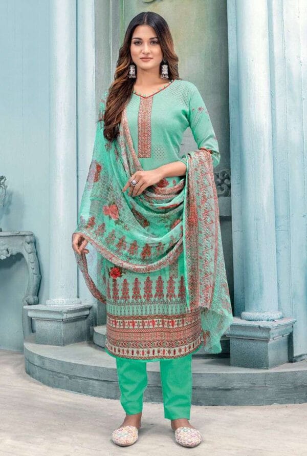 Digital Prtint Embroidery Work Kurti Pant Dupatta for Women - Image 2