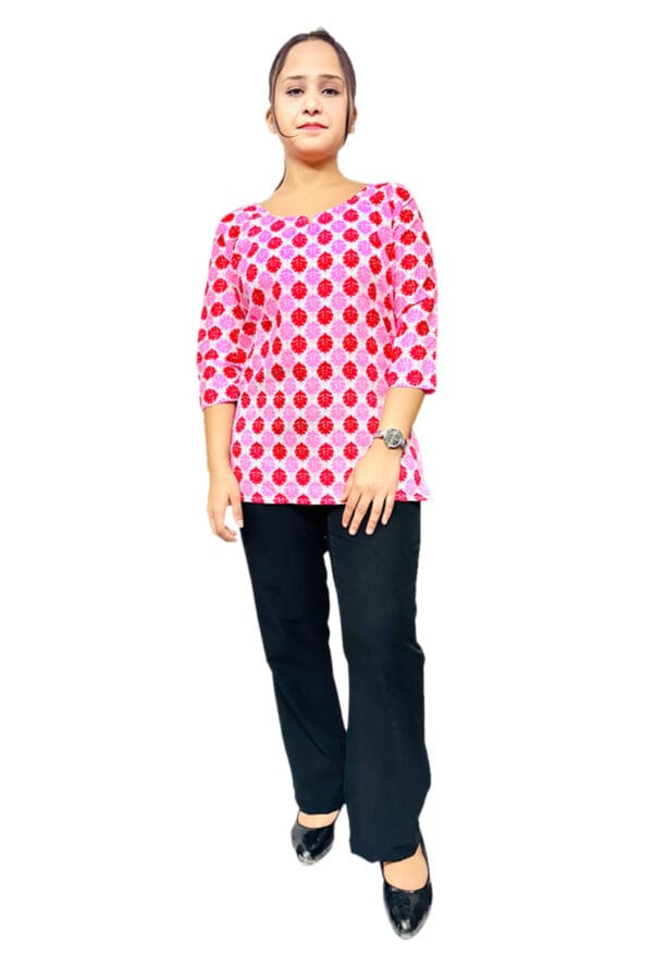 Trendy Casual Cotton 60:60 Short Kurti for Women's & Girls - Image 5