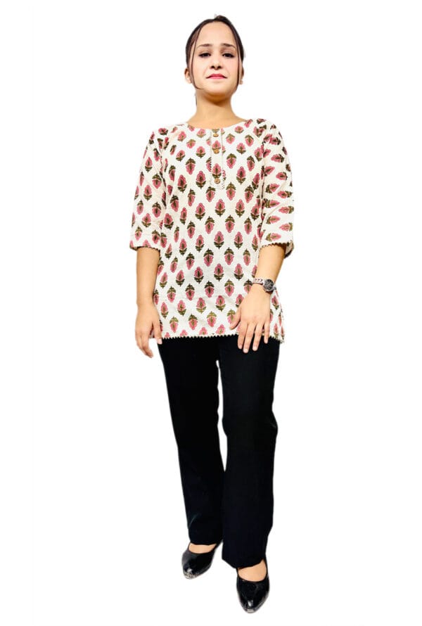 Trendy Casual Cotton 60:60 Short Kurti for Women's & Girls - Image 2