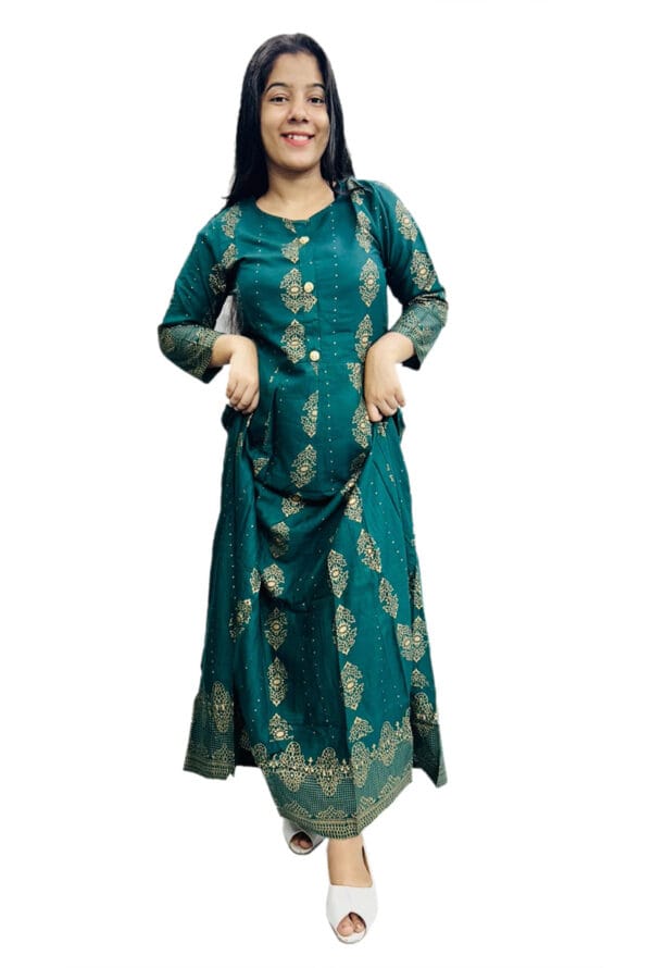 Digital Prtint Designer Work Gown for Women & Girls - Image 7