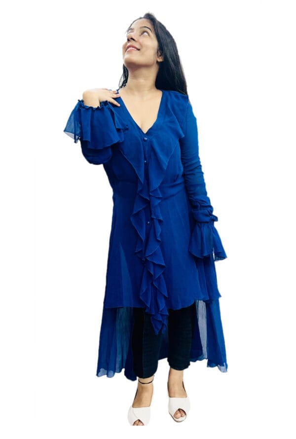 Digital Prtint Designer Work Gown for Women & Girls - Image 6
