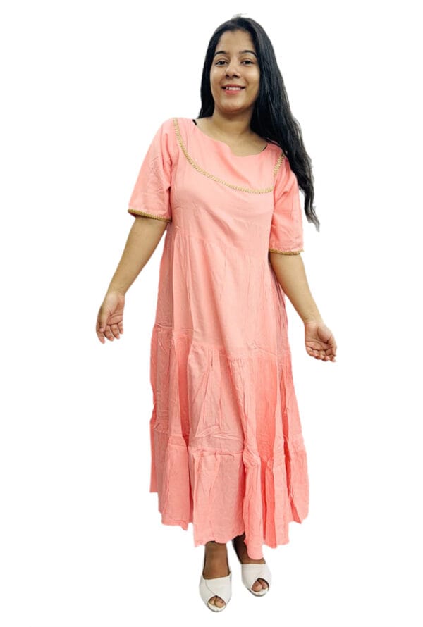 Digital Prtint Designer Work Gown for Women & Girls - Image 5