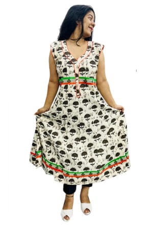 Digital Prtint Designer Work Gown for Women & Girls