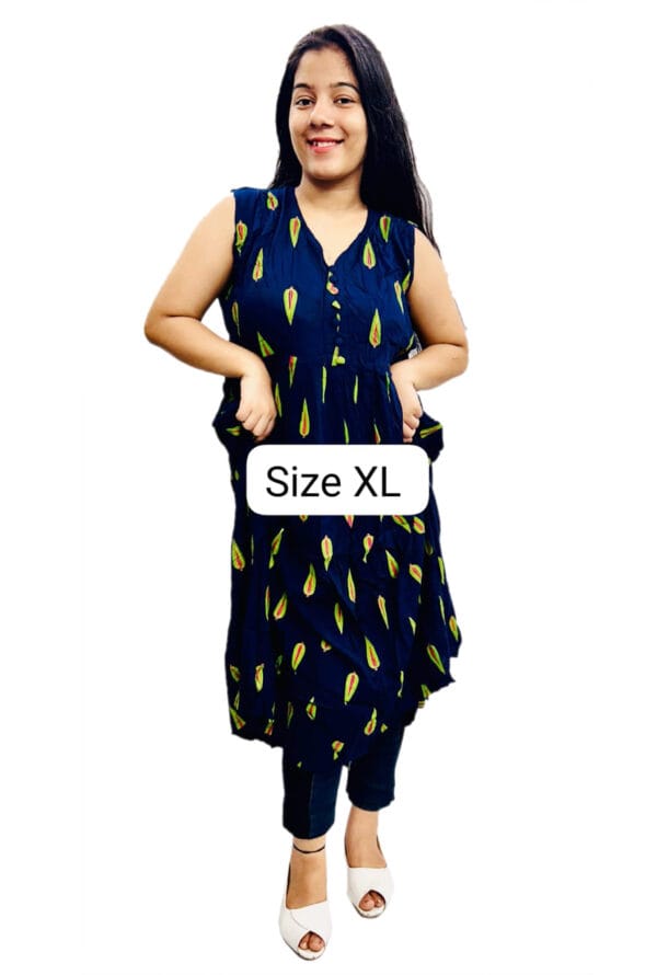 Digital Prtint Designer Work Gown for Women & Girls - Image 2