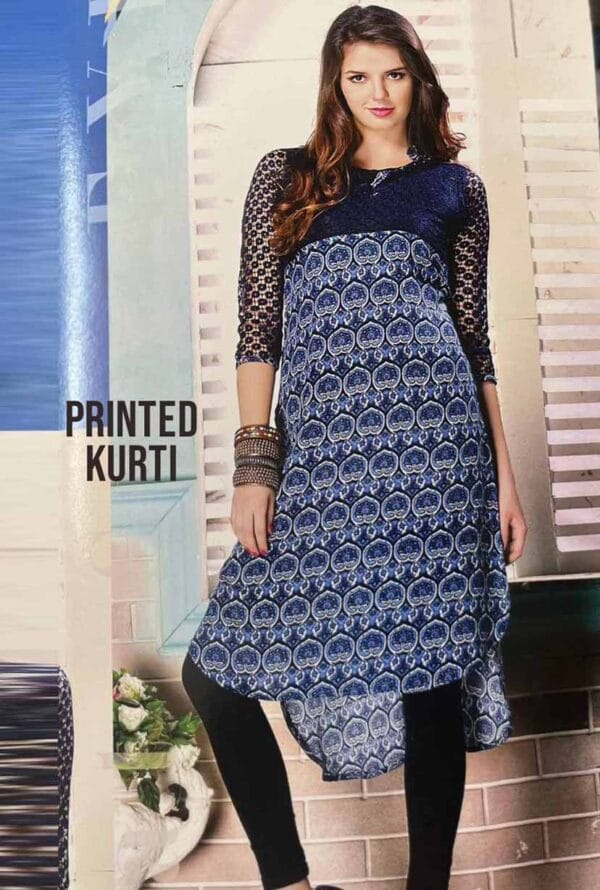 Multicolor Kurti with Digital Print Casual Wear Dress for Women - Image 3