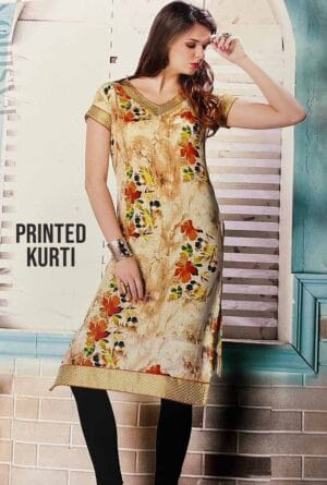 Multicolor Kurti with Digital Print Casual Wear Dress for Women