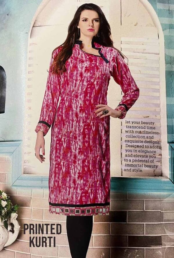 Multicolor Kurti with Digital Print Casual Wear Dress for Women - Image 4
