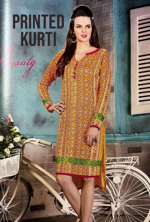 Multicolor Kurti with Digital Print Casual Wear Dress for Women - Image 6