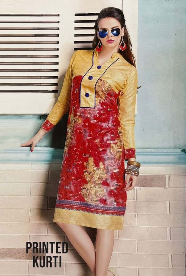 Multicolor Kurti with Digital Print Casual Wear Dress for Women - Image 8