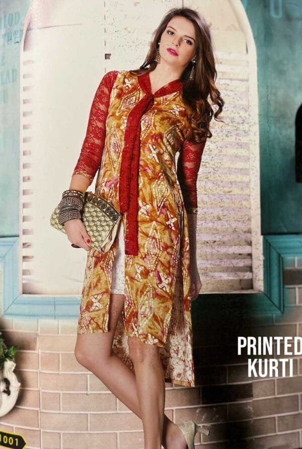 Multicolor Kurti with Digital Print Casual Wear Dress for Women - Image 10