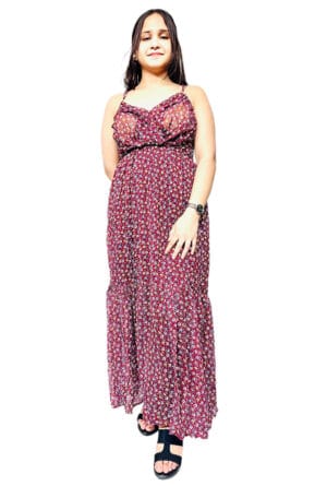 Fit and Flare Maxi/Full Ankle Length Dress for Girls & Women