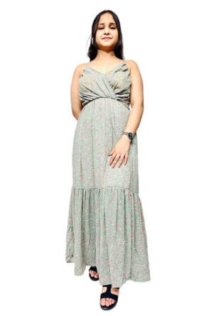 Fit and Flare Maxi/Full Ankle Length Dress for Girls & Women