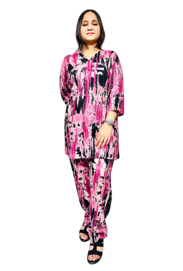 Stylish Cotton 60:60 Printed Co-Ord Set for Women and Girls - Image 3