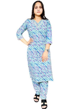 Casual V-Neck Embroidery Kurti Pant for Women's & Girls