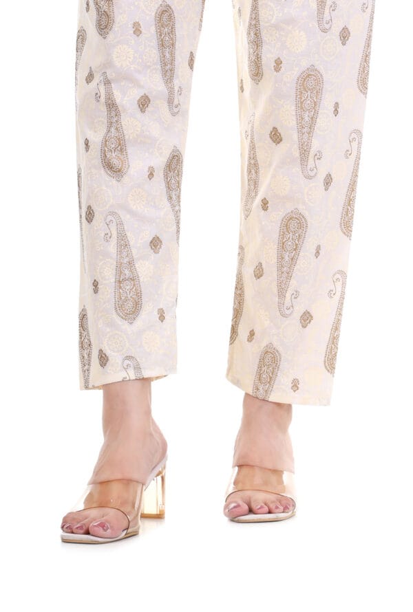 Stylish Beige Color Printed Co-Ord Set for Women & Girls - Image 5