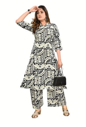 Stylish Rayon Digital Printed Co-Ord Set for Women & Girl