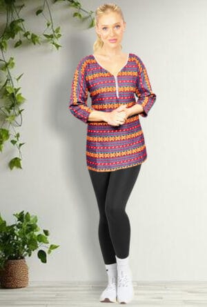 Digital Printed Design Multicolor Short Kurti for Women & Girls