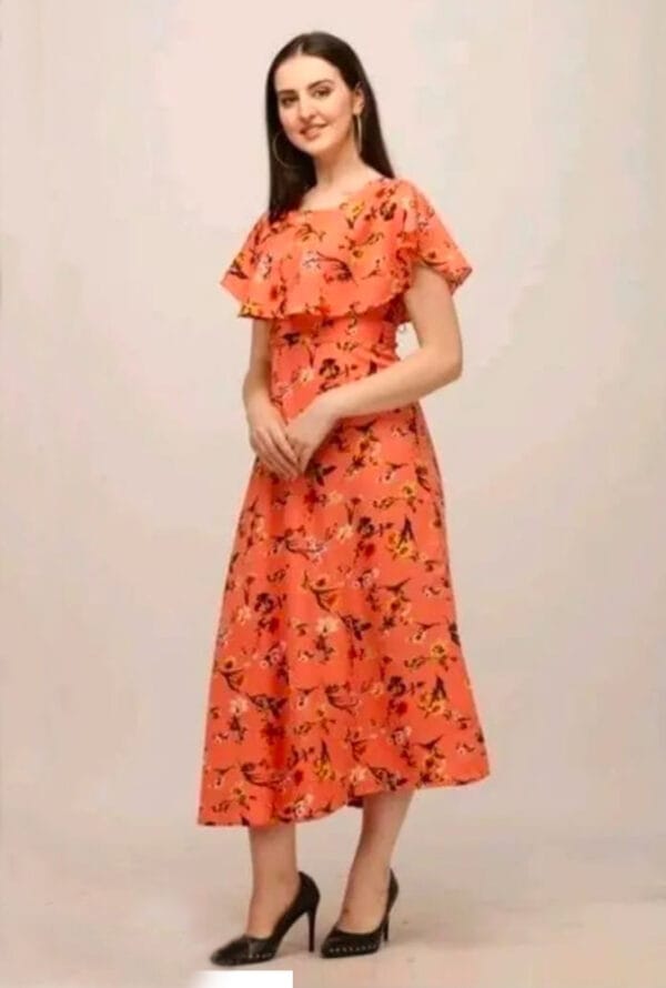 Alphabets Printed Sleeveless Party Wear Long Gown for Women - Image 4