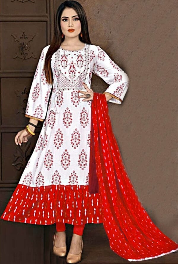 Embroidery Work Party Wear Long Gown for Women & Girls - Image 2