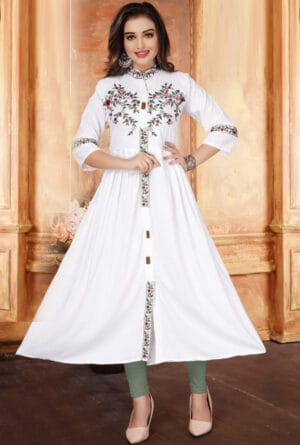Full Embroidery Work Party Wear Long Gown for Women & Girls