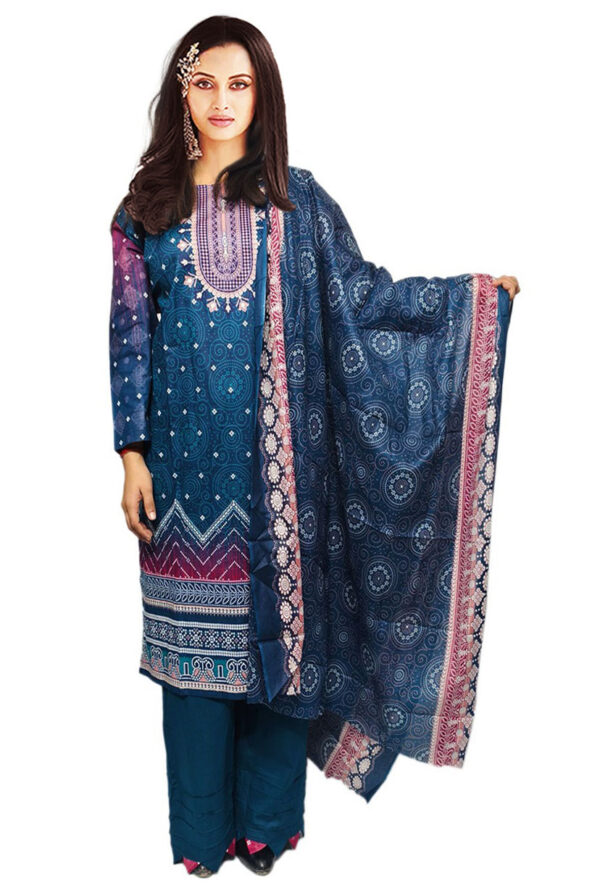 Digital Prtint Embroidery Work Pakistni Suit for Women/Girls - Image 2