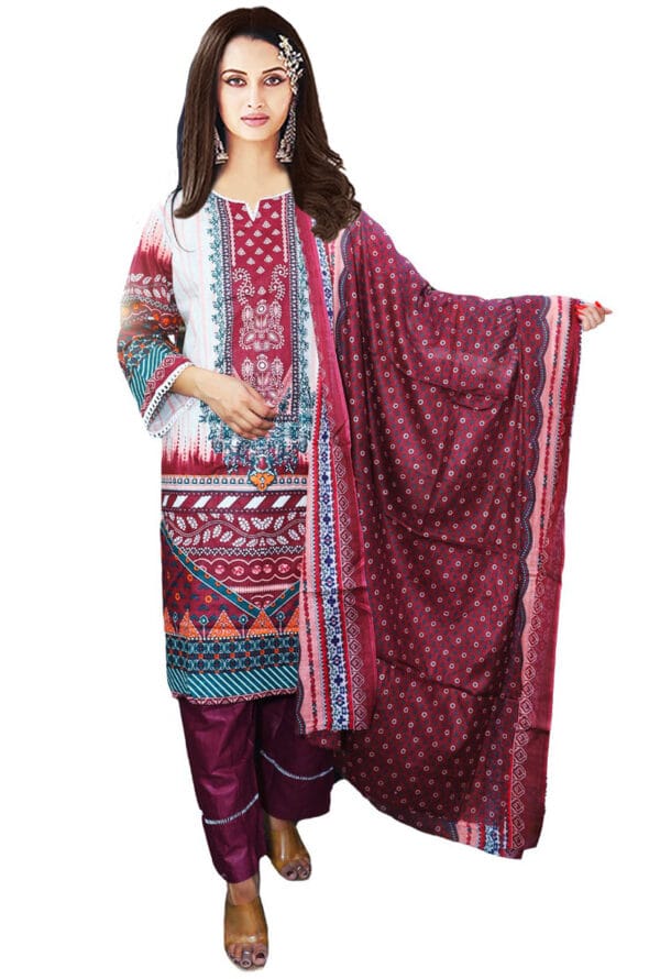 Digital Prtint Embroidery Work Pakistni Suit for Women/Girls - Image 4
