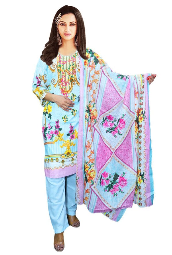 Digital Prtint Embroidery Work Pakistni Suit for Women/Girls - Image 6