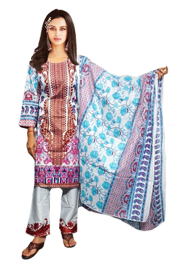 Digital Prtint Embroidery Work Pakistni Suit for Women/Girls - Image 16
