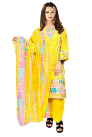 Digital Prtint Embroidery Work Pakistni Suit for Women & Girls