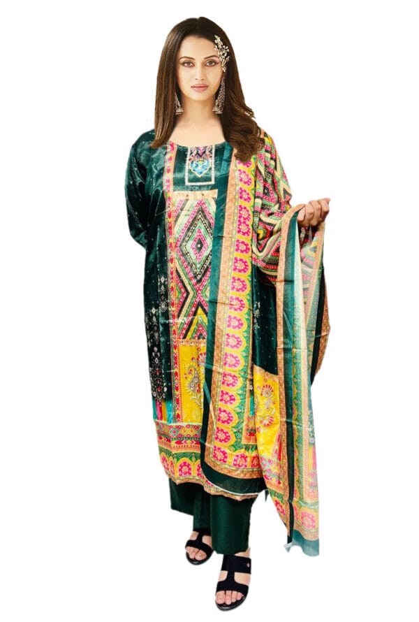 Digital Prtint Embroidery Work Pakistni Suit for Women & Girls - Image 4