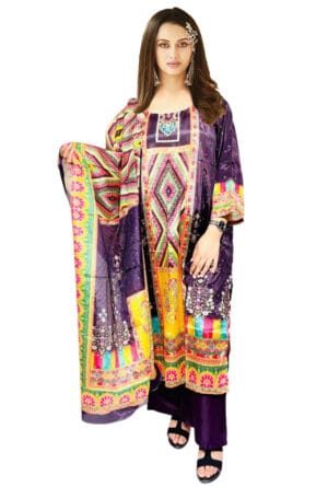 Digital Prtint Embroidery Work Pakistni Suit for Women & Girls