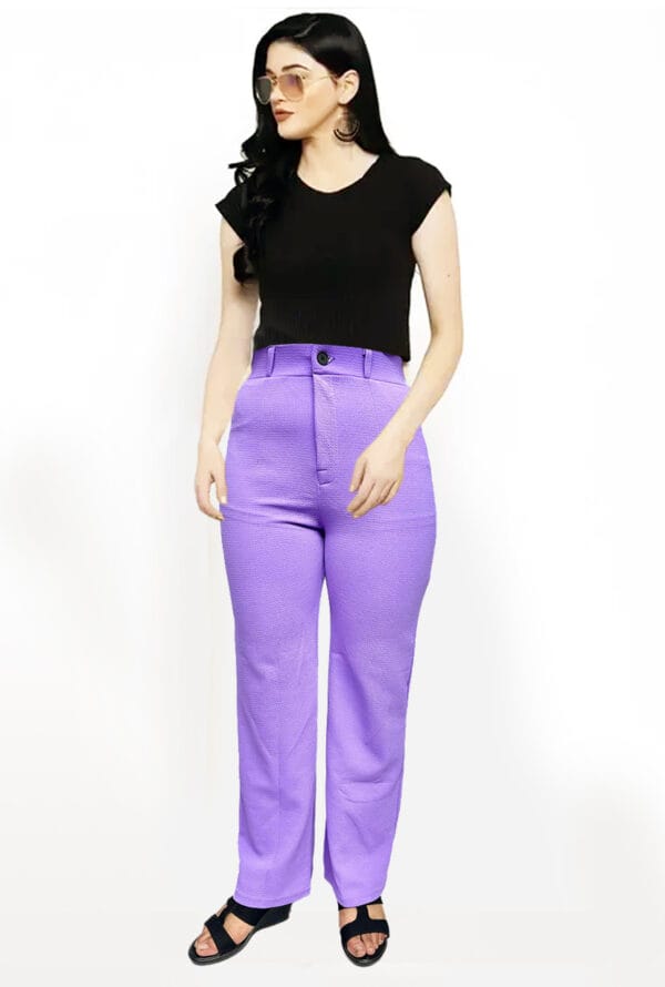 Stylish Official, Casual, Regular Crepe Pant for Women & Girls - Image 2