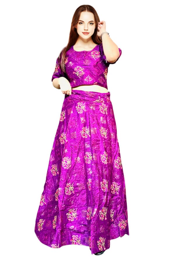 Full Embroidery Party Wear Designer Purple Lehenga for Women