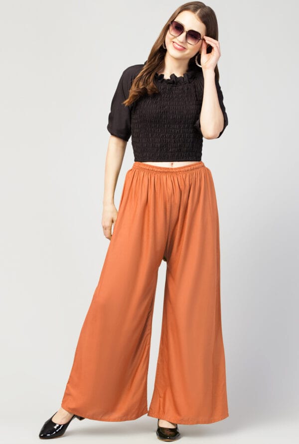 New Trending Colors Free Size Palazzo for Women and Girls - Image 2