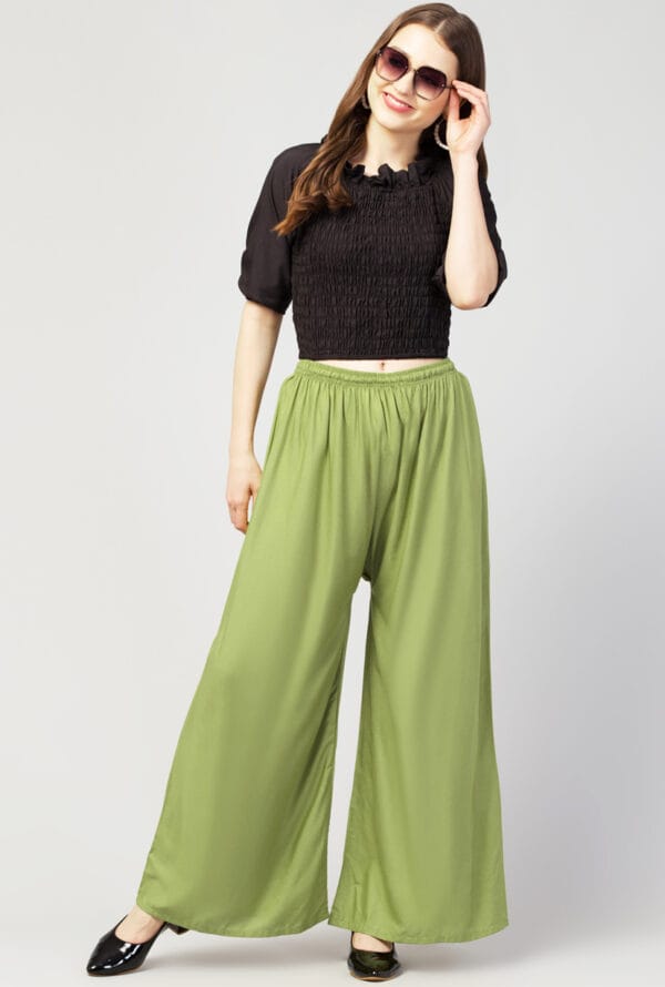 New Trending Colors Free Size Palazzo for Women and Girls - Image 5