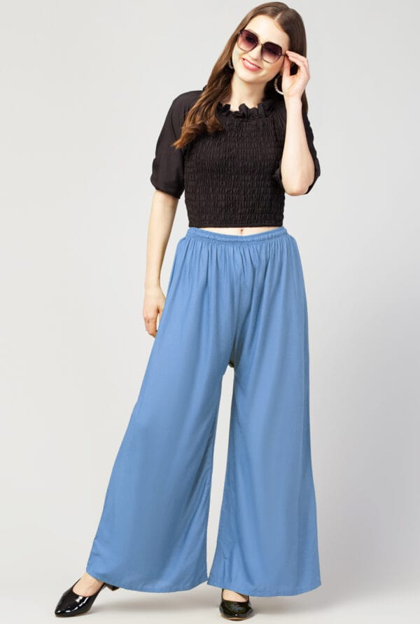 New Trending Colors Free Size Palazzo for Women and Girls - Image 28