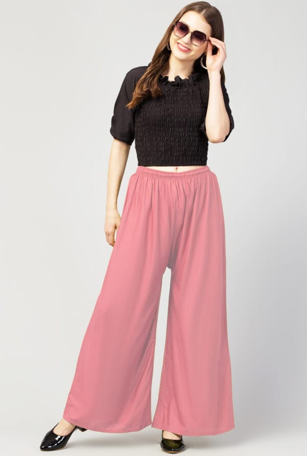 New Trending Colors Free Size Palazzo for Women and Girls - Image 38