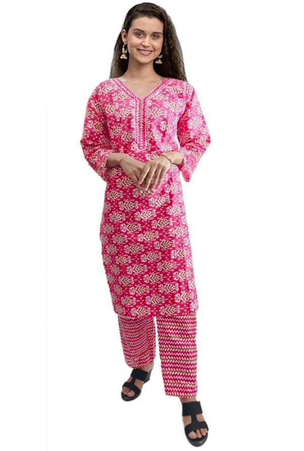 Floral Print Plus Size 3XL 4XL 5XL Kurti Pant for Women / Girls - Image 2