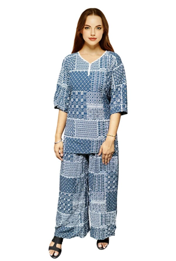Digital Printed Stylish Kurti with Palazzo Set for Women & Girls - Image 4