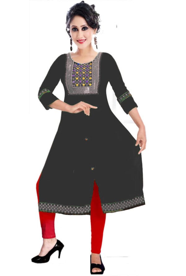 Emboidery Nyra Cut Party Wear Long Kurti for Girls & Women
