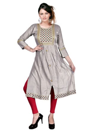 Emboidery Nyra Cut Party Wear Long Kurti for Girls & Women