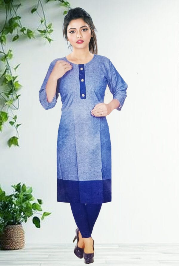 Regular Casual Khadi Cotton Kurti Pant Set for Women & Girls