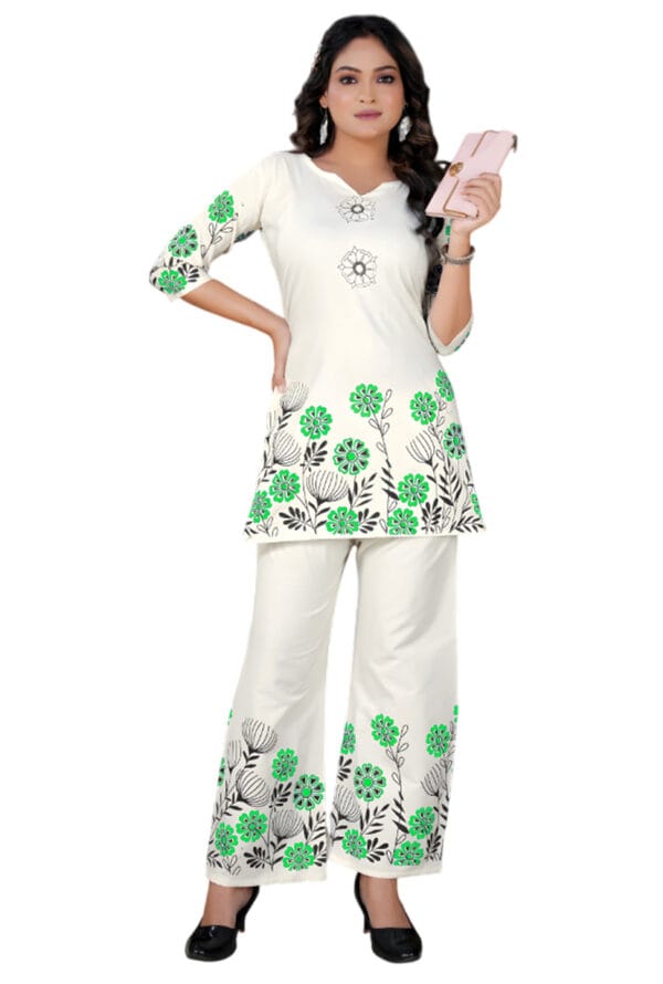 New Trending Digital Floral Printed Co-Ord Set for Women & Girls - Image 3