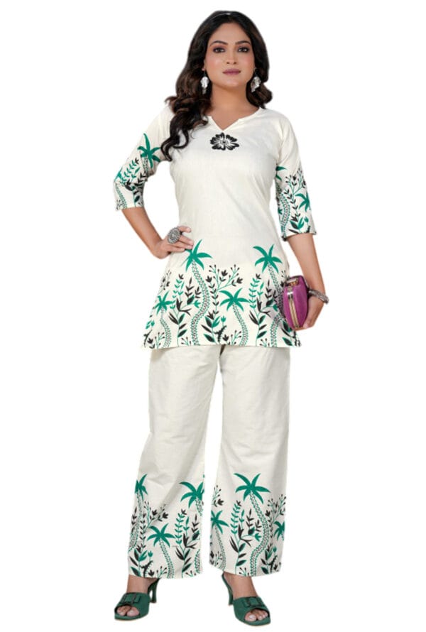New Trending Digital Floral Printed Co-Ord Set for Women & Girls - Image 2