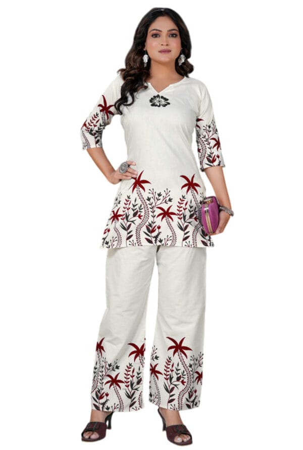 New Trending Digital Floral Printed Co-Ord Set for Women & Girls - Image 3