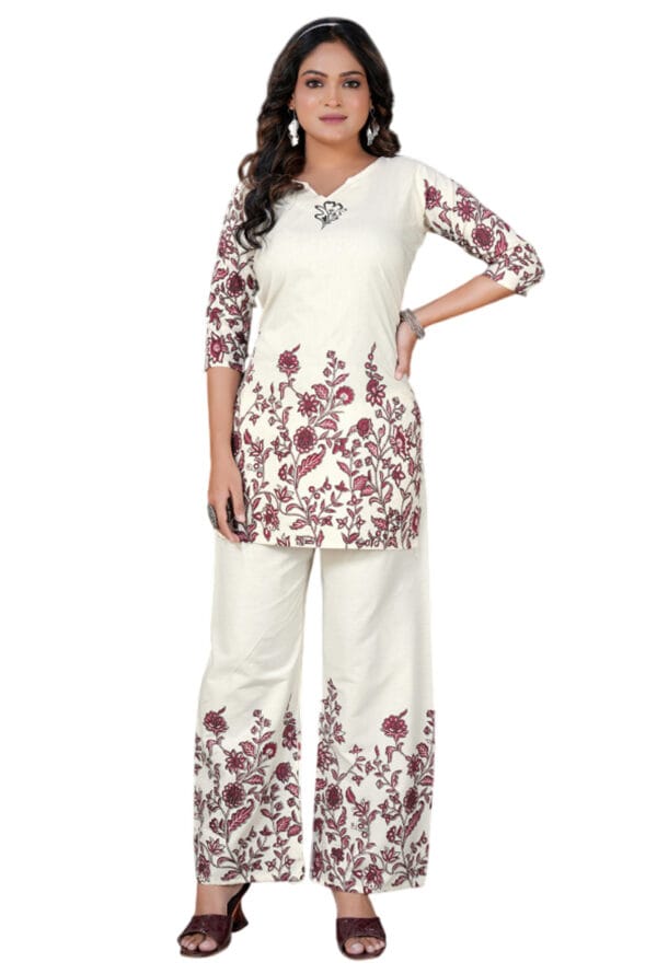 New Trending Digital Floral Printed Co-Ord Set for Women & Girls - Image 3